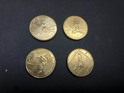 博彦收藏    4月1日 8点 钱币专场 - 澳洲 女足世界杯 1元硬币4枚