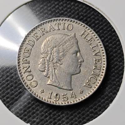 KK钱币收藏小铺  第408期 2月预留时间 周末发货 -  1954瑞士10分