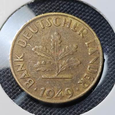 KK钱币收藏小铺  第408期 2月预留时间 周末发货 -  1949东德10芬尼 银行版
