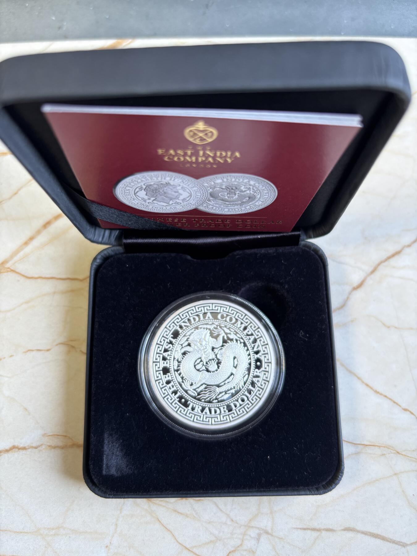 第195期拍卖 纽埃2019年世界贸易银系列复刻中国龙银1盎司纪念银币，999银，发行1888枚