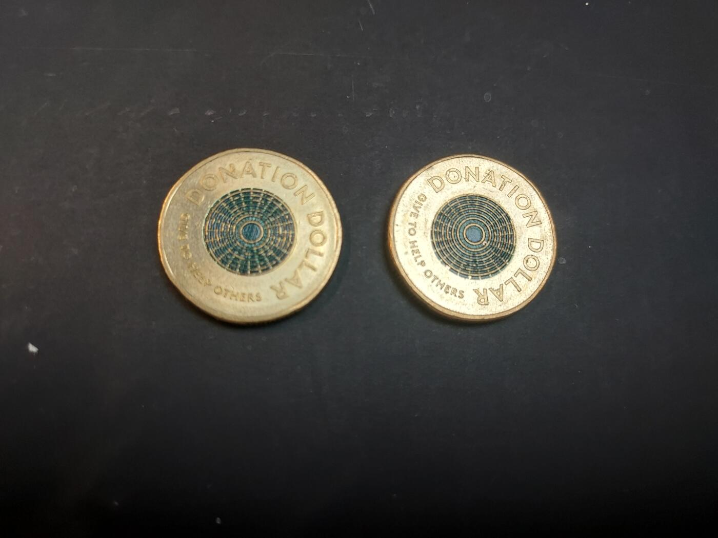 博彦收藏    4月1日 8点 钱币专场 澳洲2000/2001 Donation 1元硬币2枚