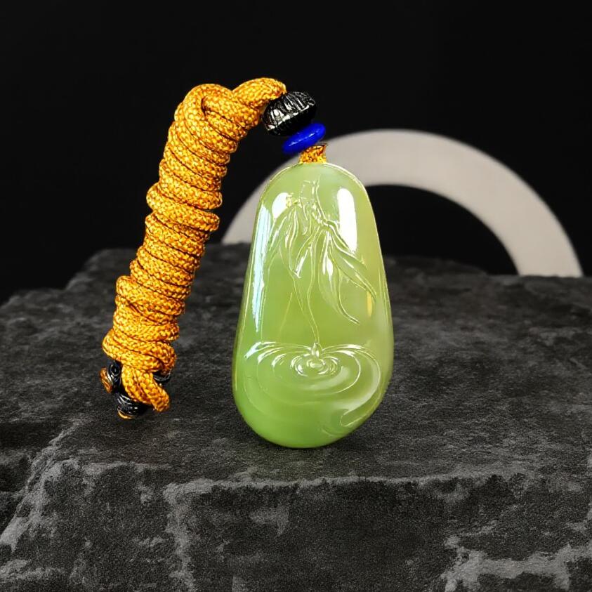 碧月说宝 君子怀瑾·当代和田玉清风专场(五) 和田青黄玉竹起涟漪