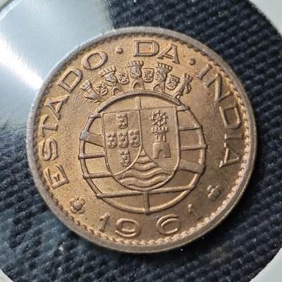 KK钱币收藏小铺  第407期 2月预留时间 周末发货 -  1961葡属印度10分铜币 好品
