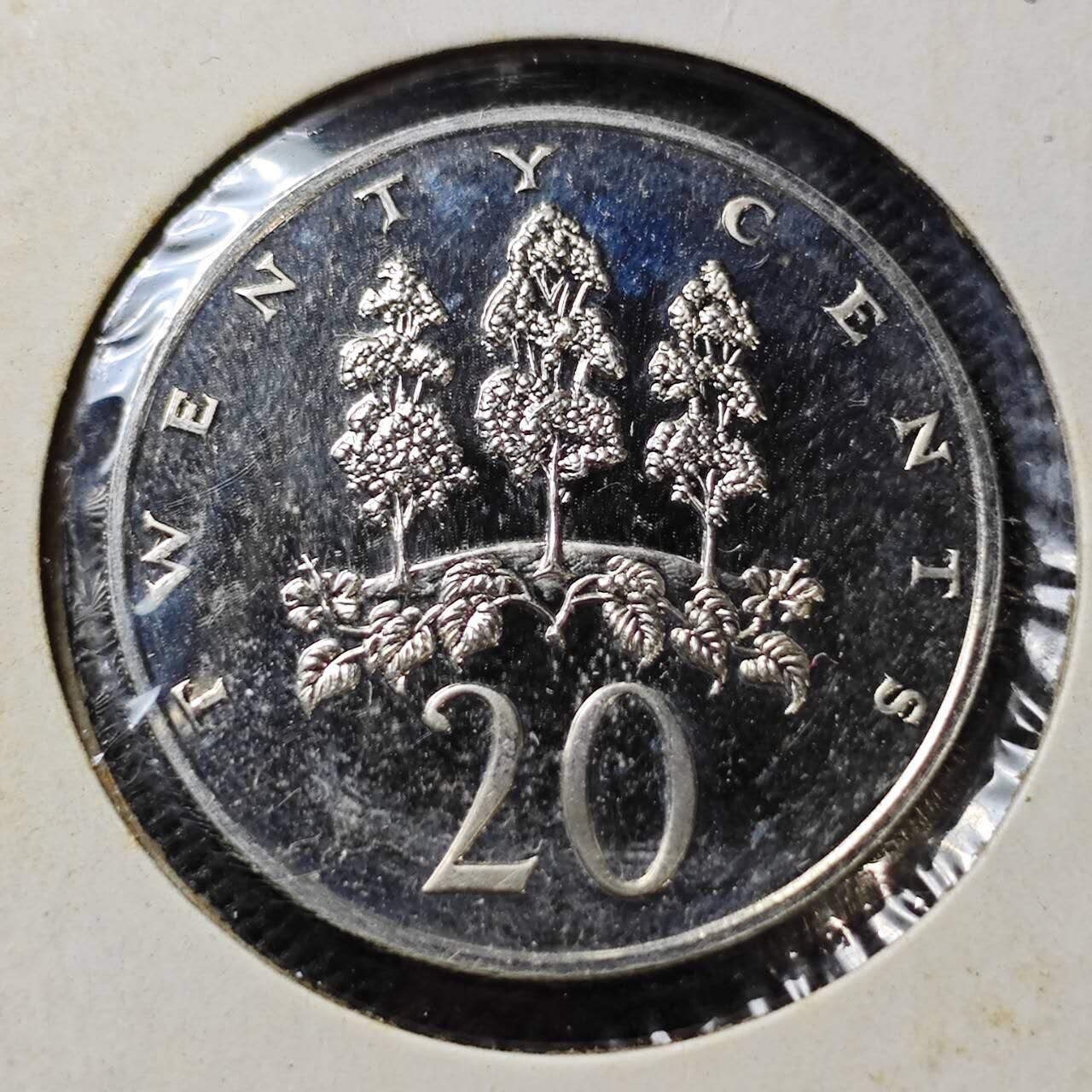 KK钱币收藏小铺  第408期 2月预留时间 周末发货   1976牙买加20分精制币