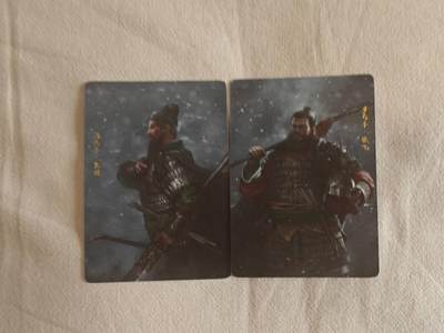 龙虎卡牌-八零场，奇点炸场！！（满200元包邮，无佣金，每周六结拍，欢迎送拍） - 【玩家自制】烫金磨砂普卡 关羽&张飞 (高清自制)