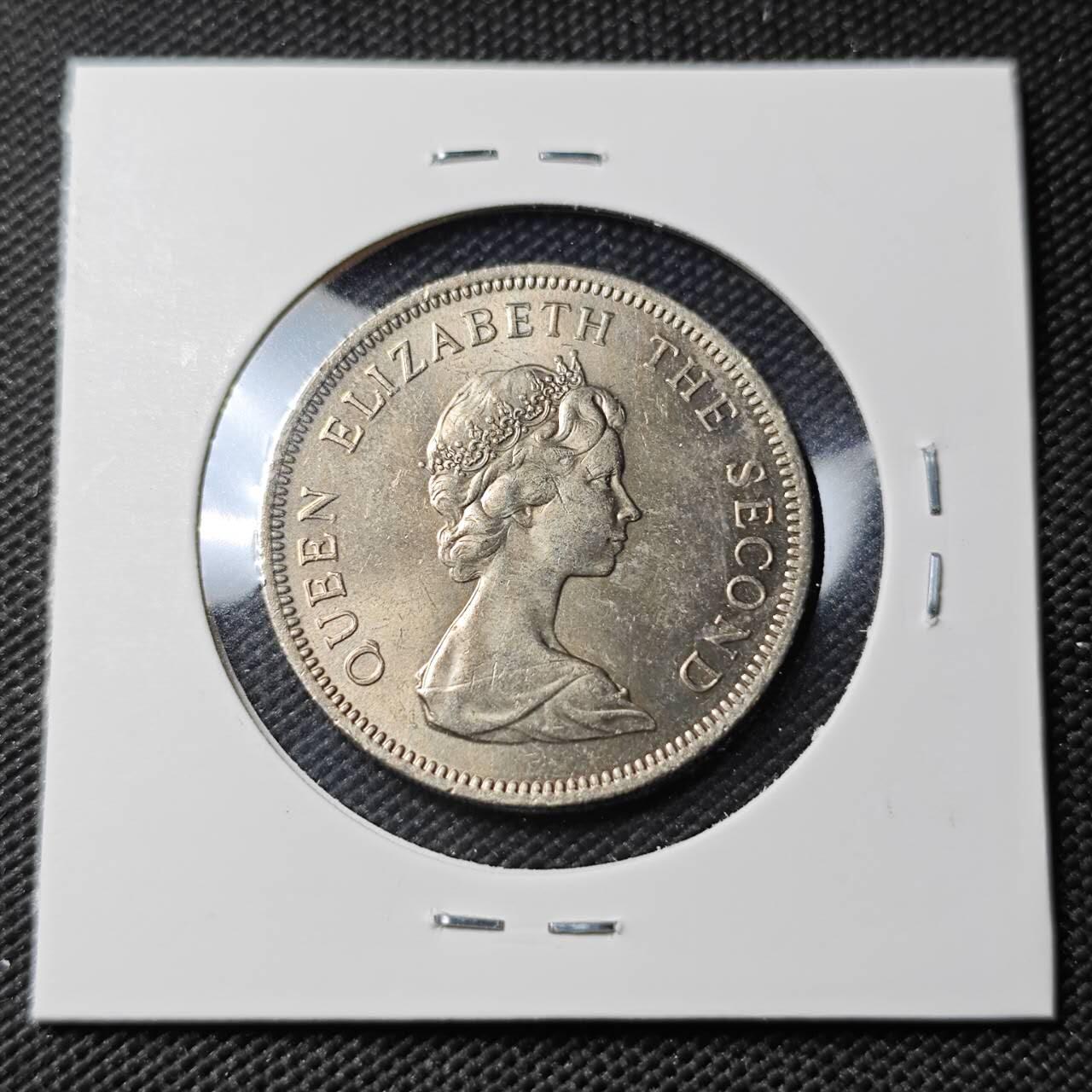 KK钱币收藏小铺  第407期 2月预留时间 周末发货  1976图瓦卢20分 好品