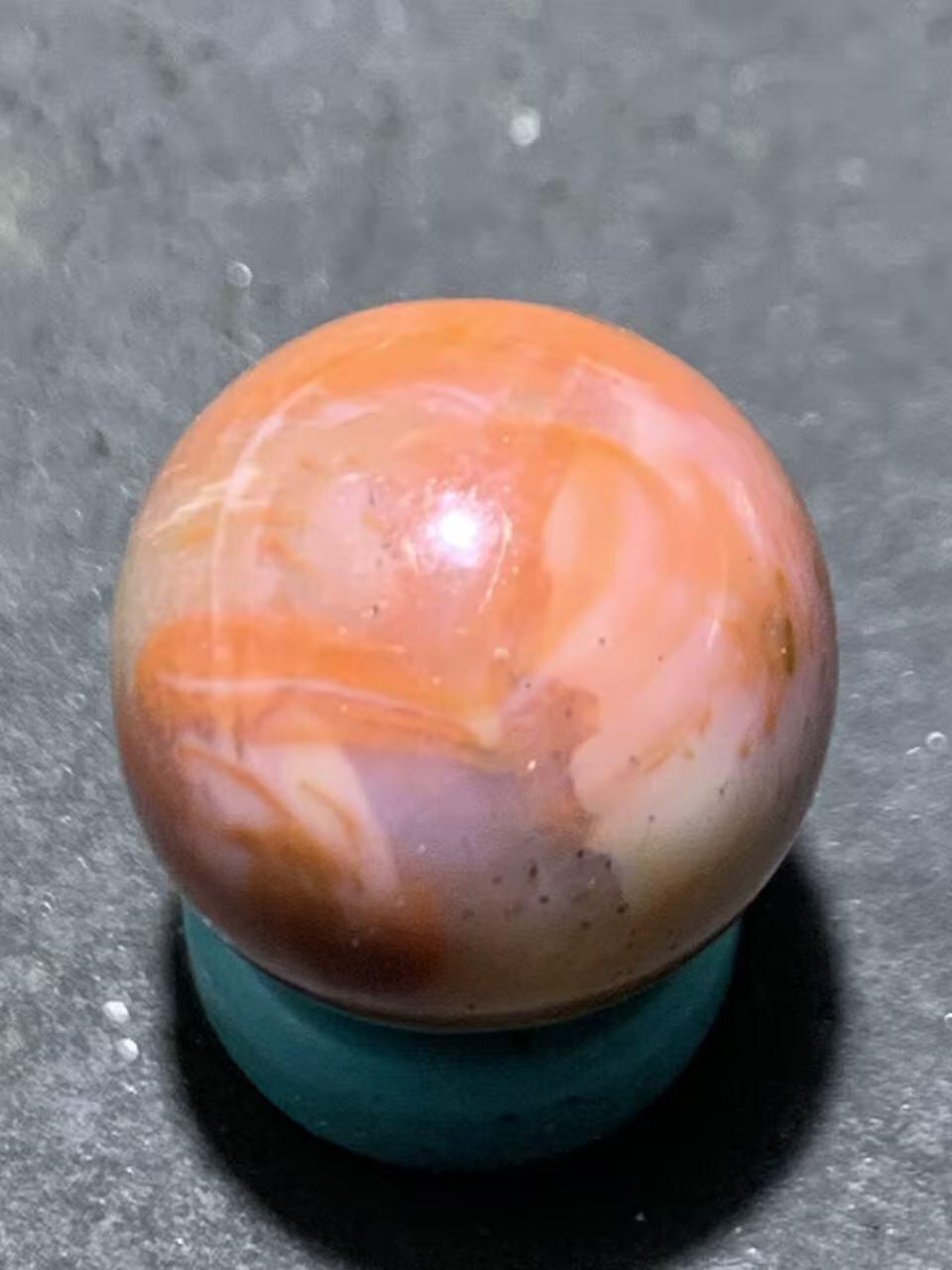 川料南红玛瑙通货圆珠一颗！配串利器！