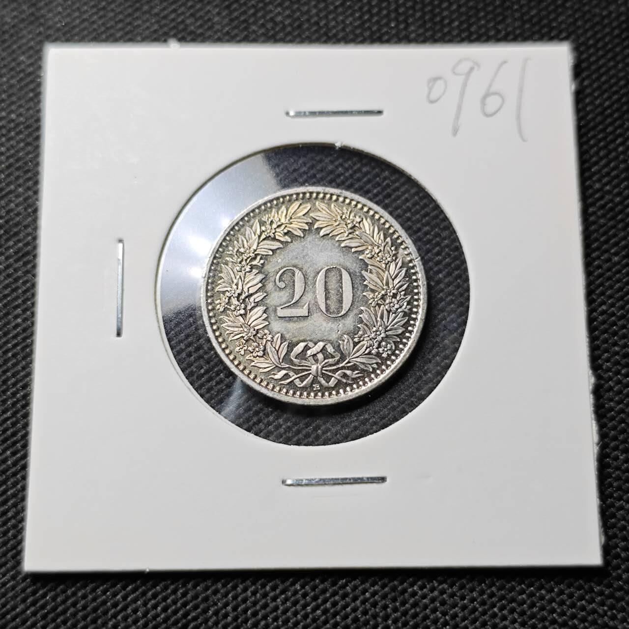 KK钱币收藏小铺  第409期 2月预留时间 周末发货  2010瑞士20分