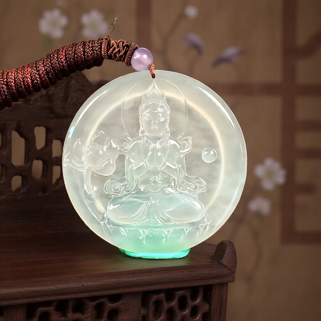 碧月说宝 君子怀瑾·当代和田玉清风专场(五) 老坑冰种观音挂件
