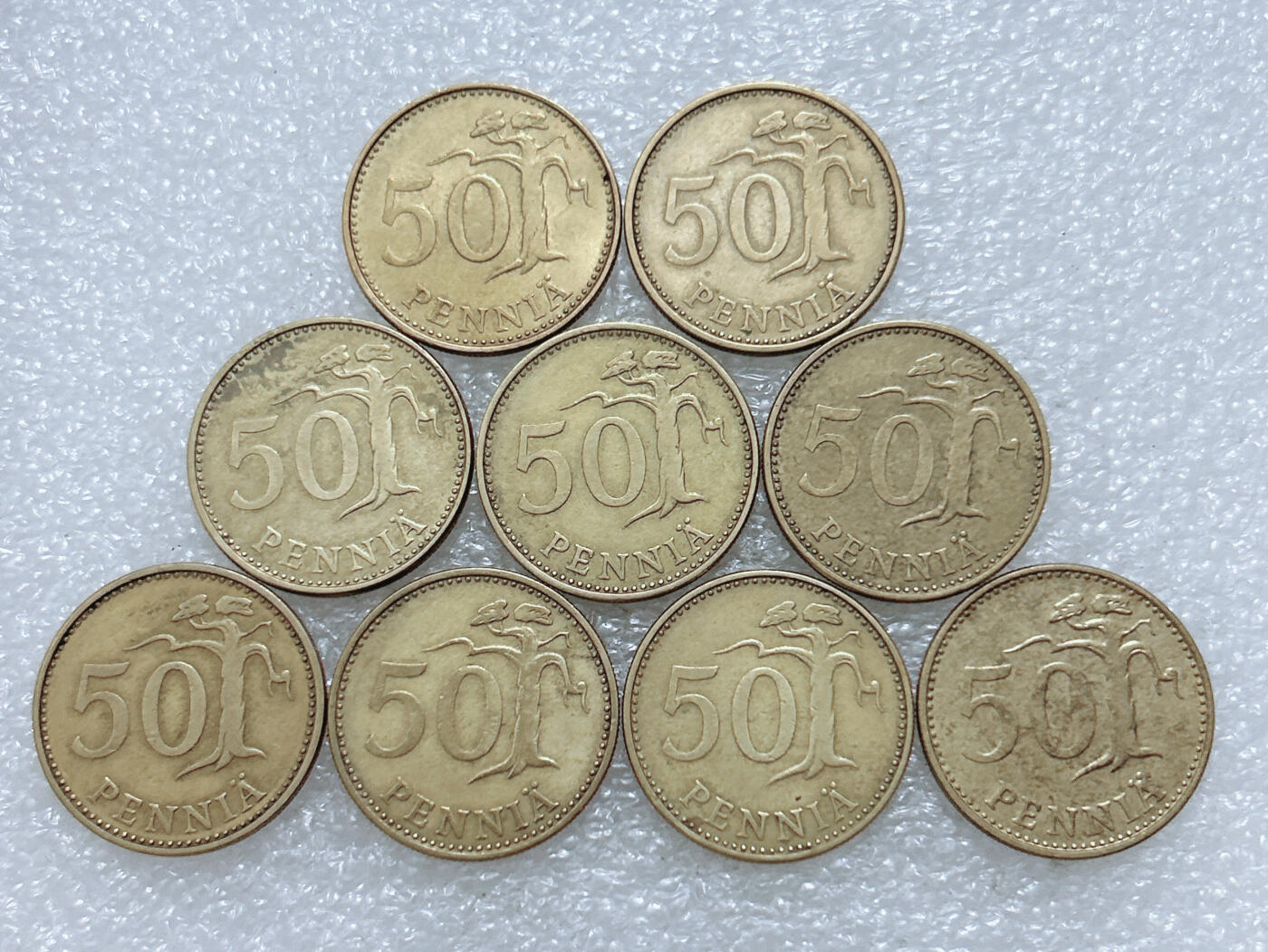 第一海外回流一元起拍收藏 散集专场  第306期 芬兰50芬尼硬币 9枚