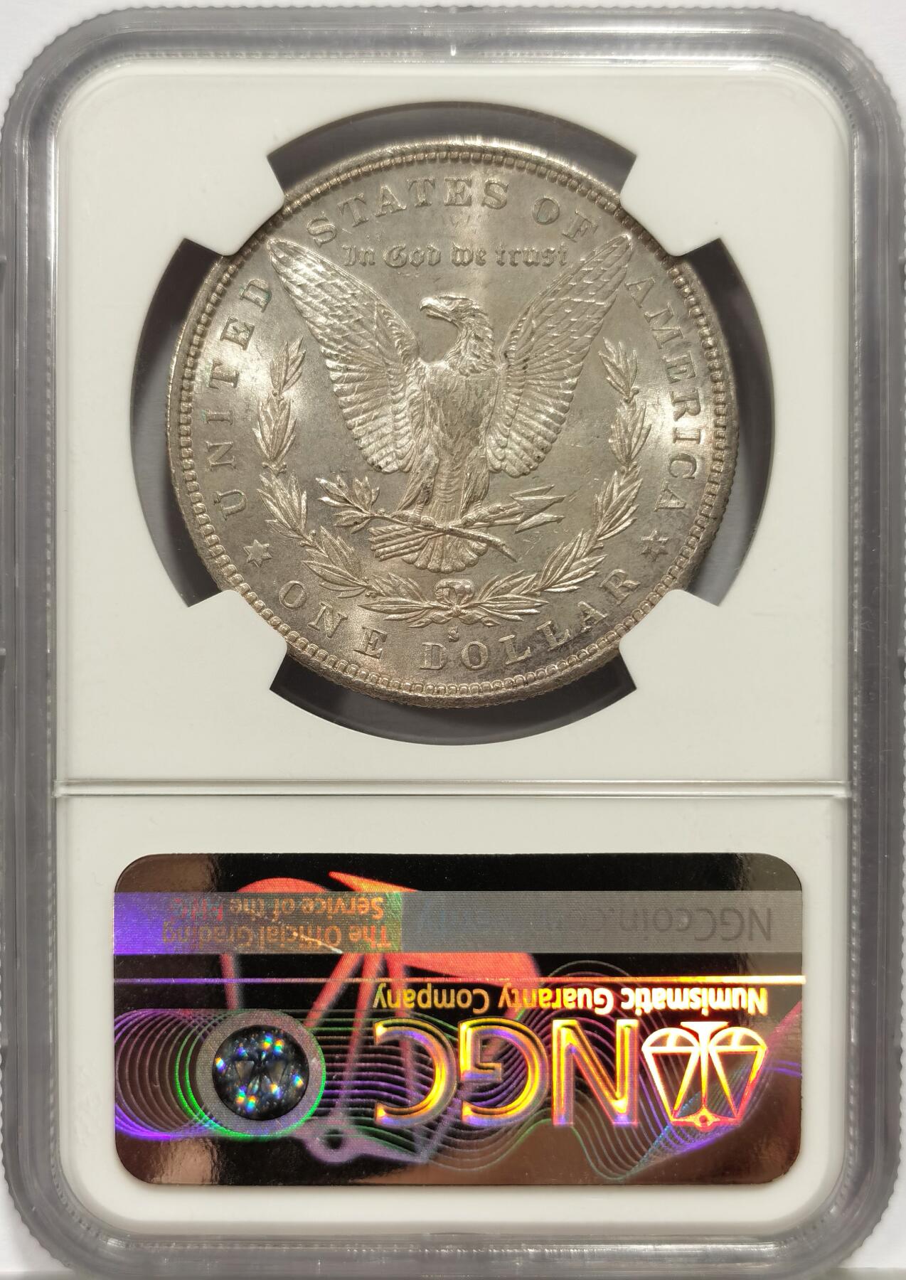 博洋堂“芳菲春韵”3月精品大拍专场暨第166期（全场包邮） NGC MS65 美国1882年S版摩根银币 通体淡淡暮山紫包浆若有若无 高级感满满