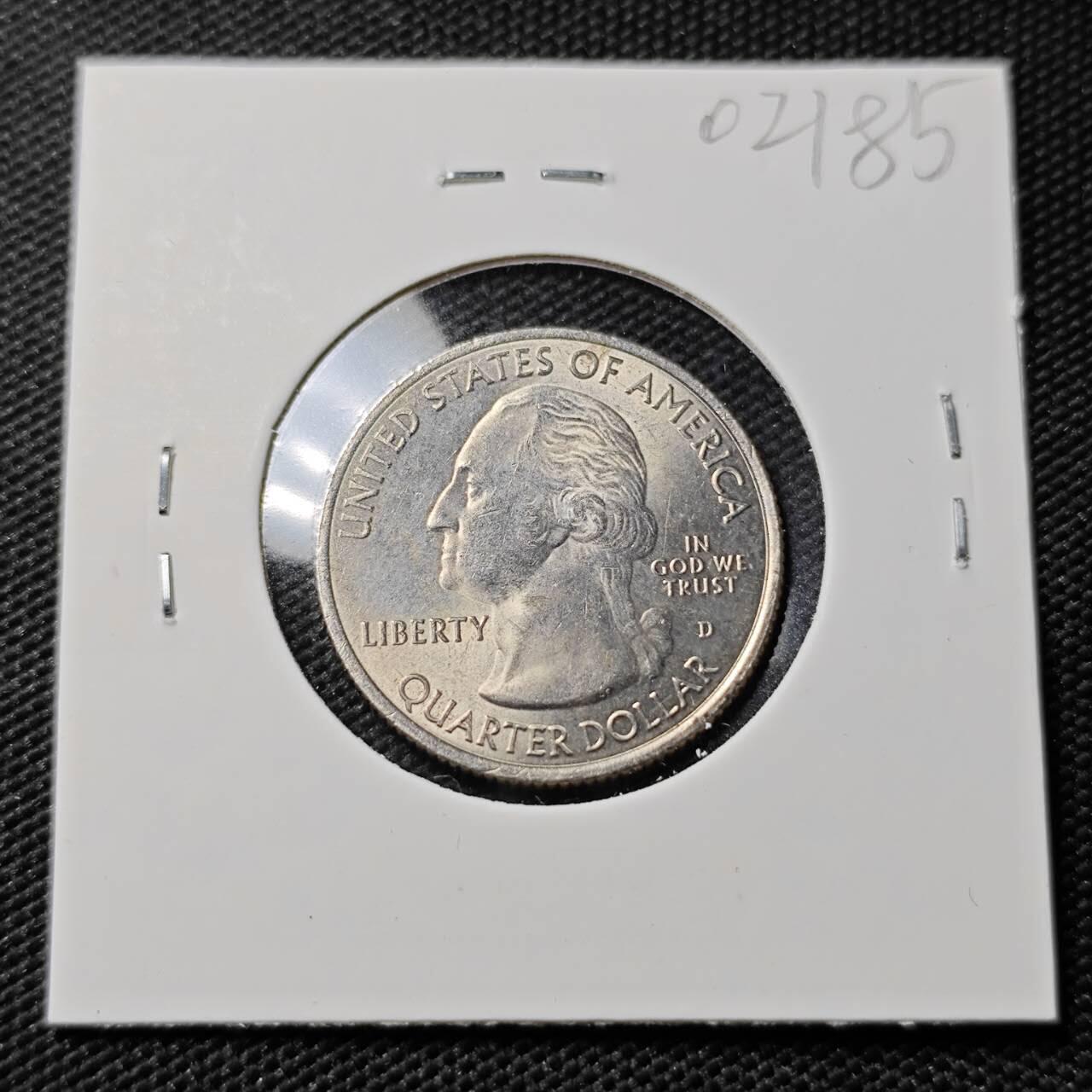 KK钱币收藏小铺   第402期 2月预留时间 周末发货  2014美国25分纪念币 好品 