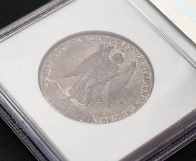 NGC-MS62 德国符腾堡1871年胜利泰勒，大老黑包浆，黑中带彩，PL质感地板