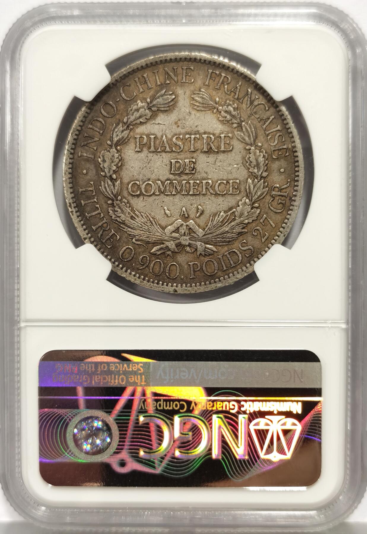 博洋堂“芳菲春韵”3月精品大拍专场暨第166期（全场包邮） NGC XF40 法属印支1898年A版坐洋银币，原味未洗好状态