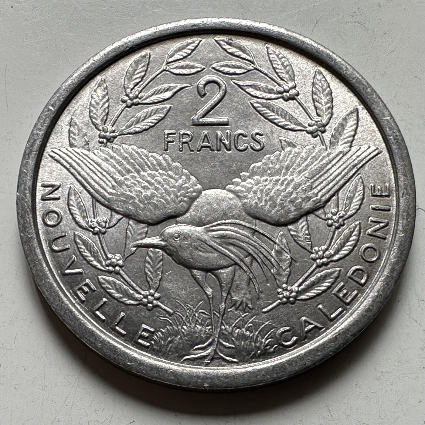 🌹外币初藏🌹🐯2026年第34场   每周二四六晚8️⃣点 接代拍 新喀里多尼亚 1971年 2法郎 铝币 