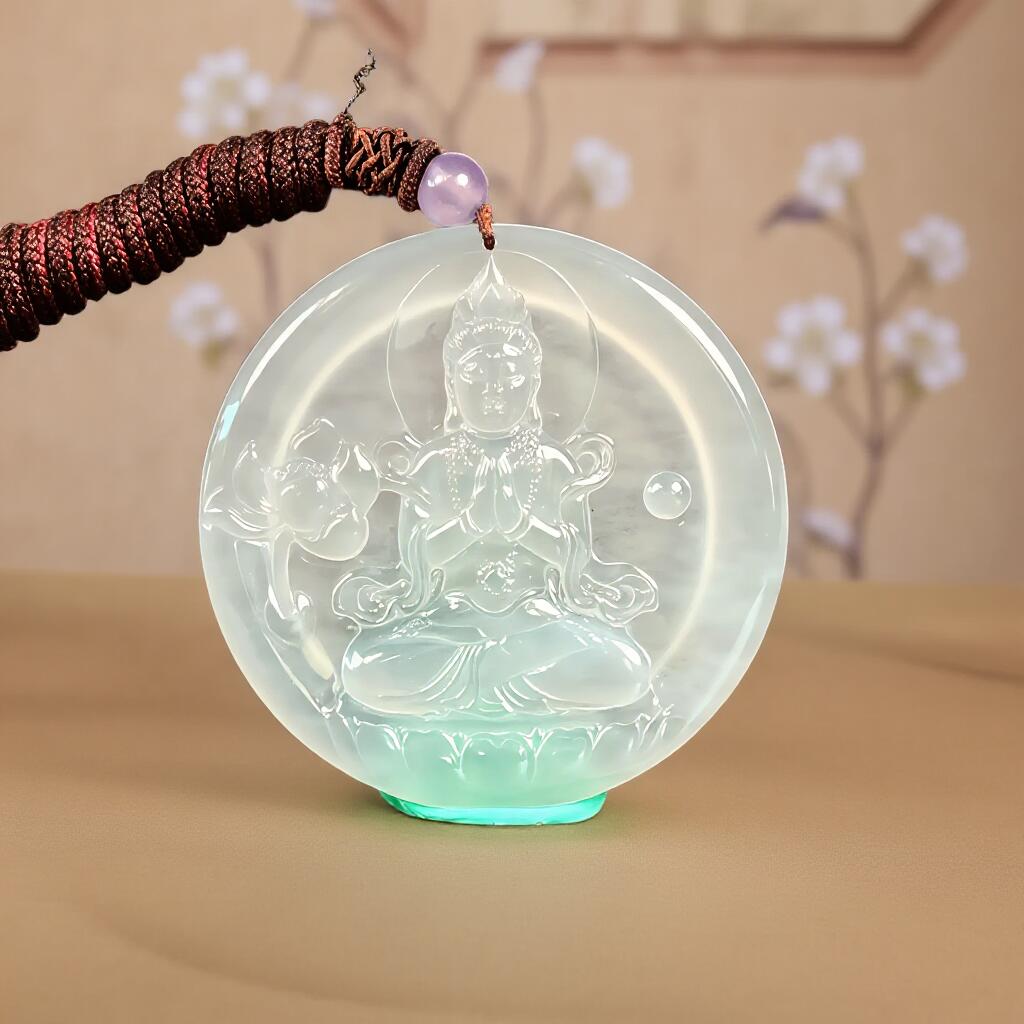 碧月说宝 君子怀瑾·当代和田玉清风专场(五) 老坑冰种观音挂件