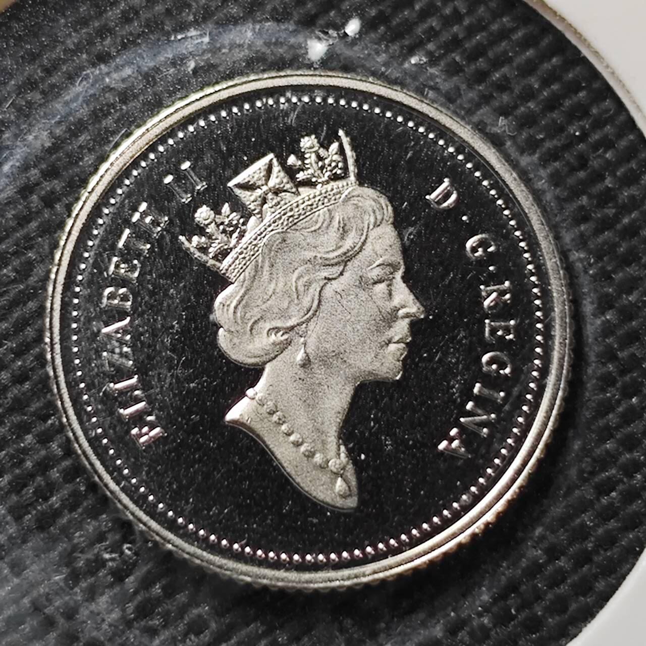 KK钱币收藏小铺  第408期 2月预留时间 周末发货   1991加拿大10分精制