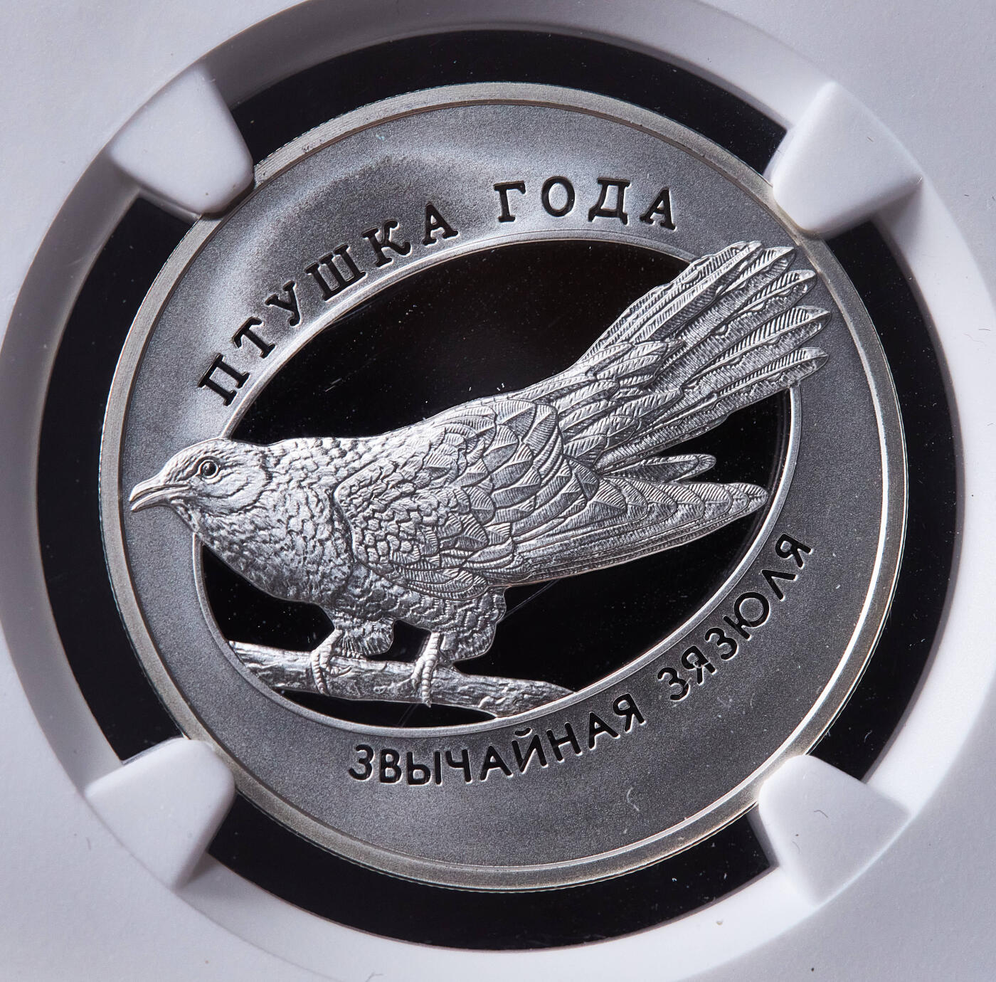 【俄甄集藏】2026年(050)04-01星期三 晚 19:30 全场包邮 白俄罗斯2014年野生动物-布谷鸟10卢布精制银币，NGC PF69UC，重16.81克，925银，发行量2000枚