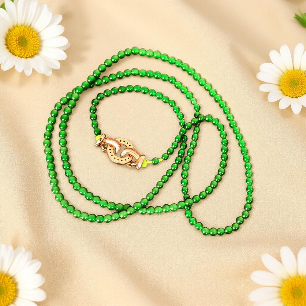碧月说宝 君子怀瑾·当代和田玉清风专场(五) s925帝王绿小米珠项链