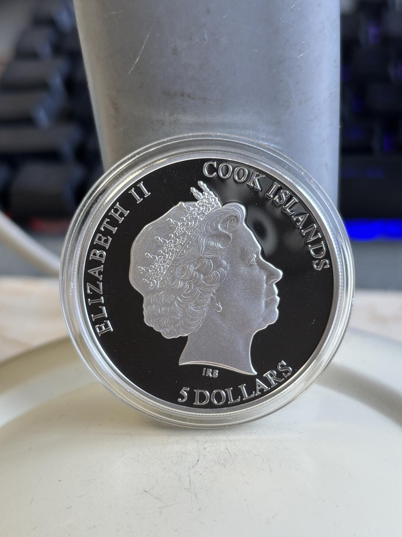 第195期拍卖 库克2012年太平洋岛国论坛20克纯银彩色精制银币，999银，发行950枚