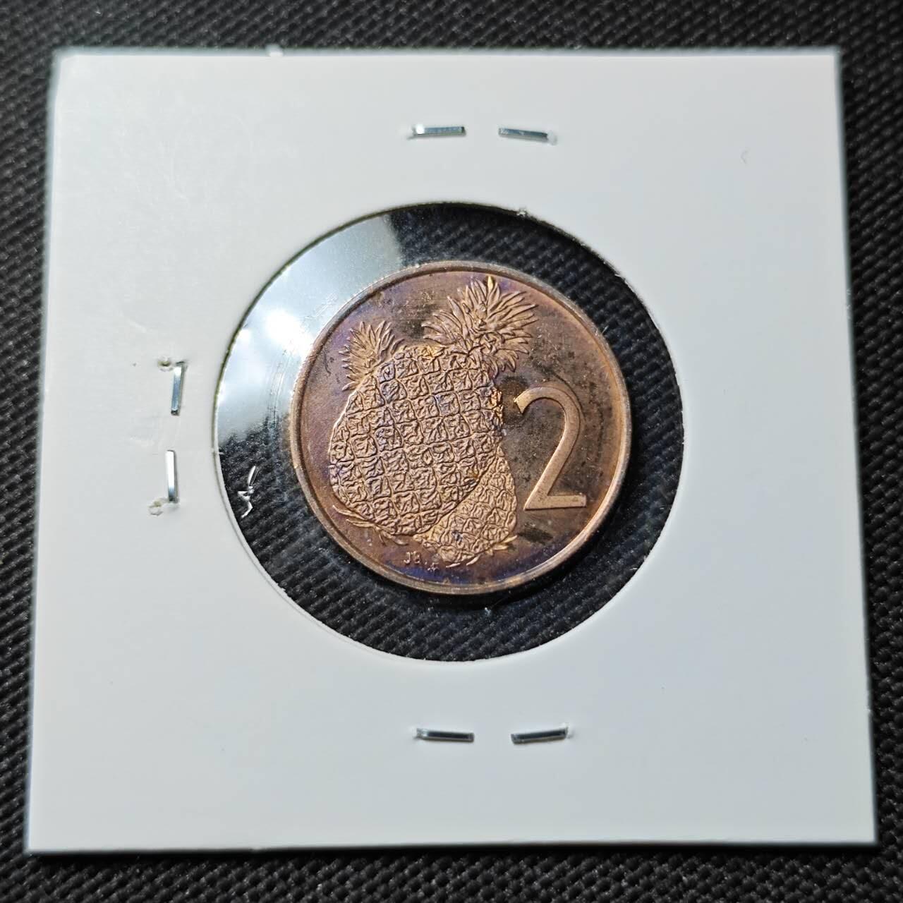 KK钱币收藏小铺  第408期 2月预留时间 周末发货  1976库克2分 精制币