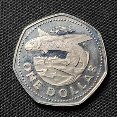 KK钱币收藏小铺  第408期 2月预留时间 周末发货 -    1973巴巴多斯1元 精制币