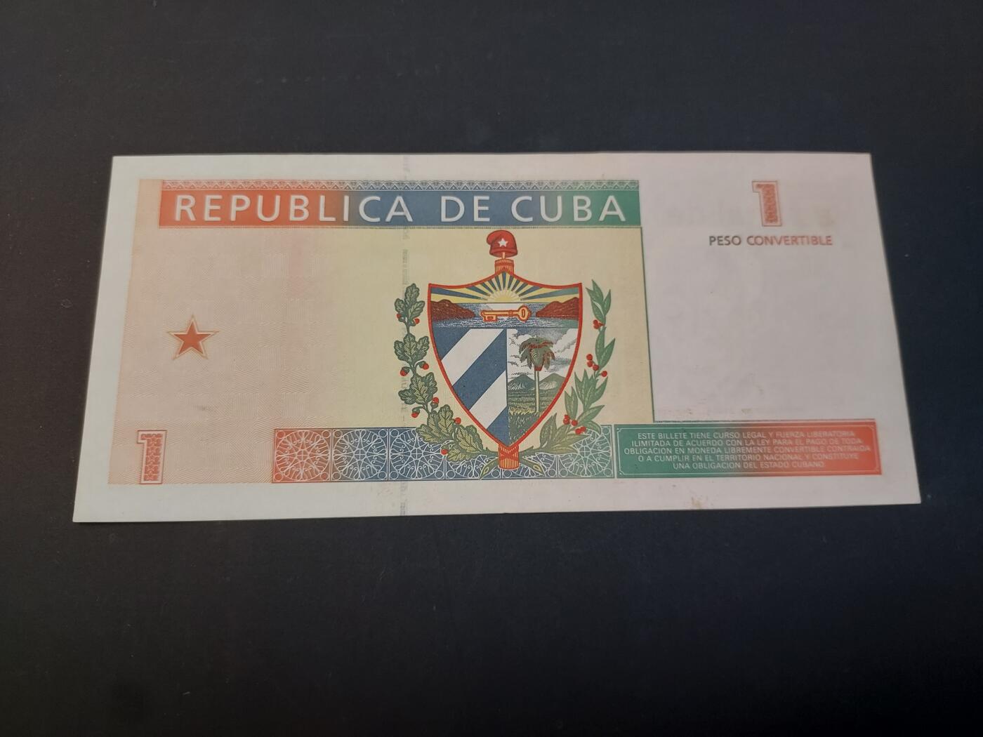 博彦收藏    4月1日 8点 钱币专场 古巴 1元外汇券 AU 9品