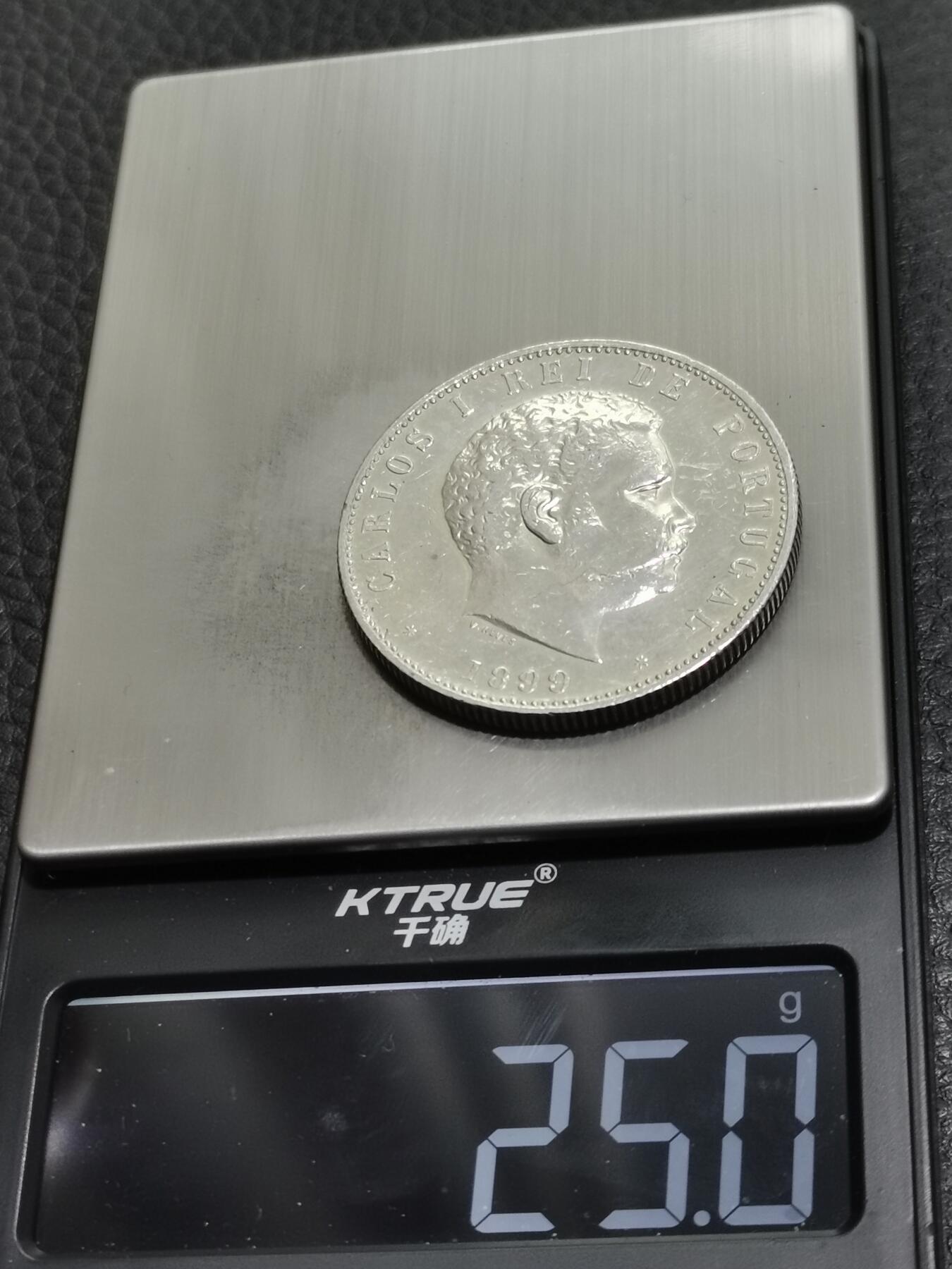 天下钱庄专场欢迎参拍 葡萄牙卡洛斯一世1000瑞斯银币