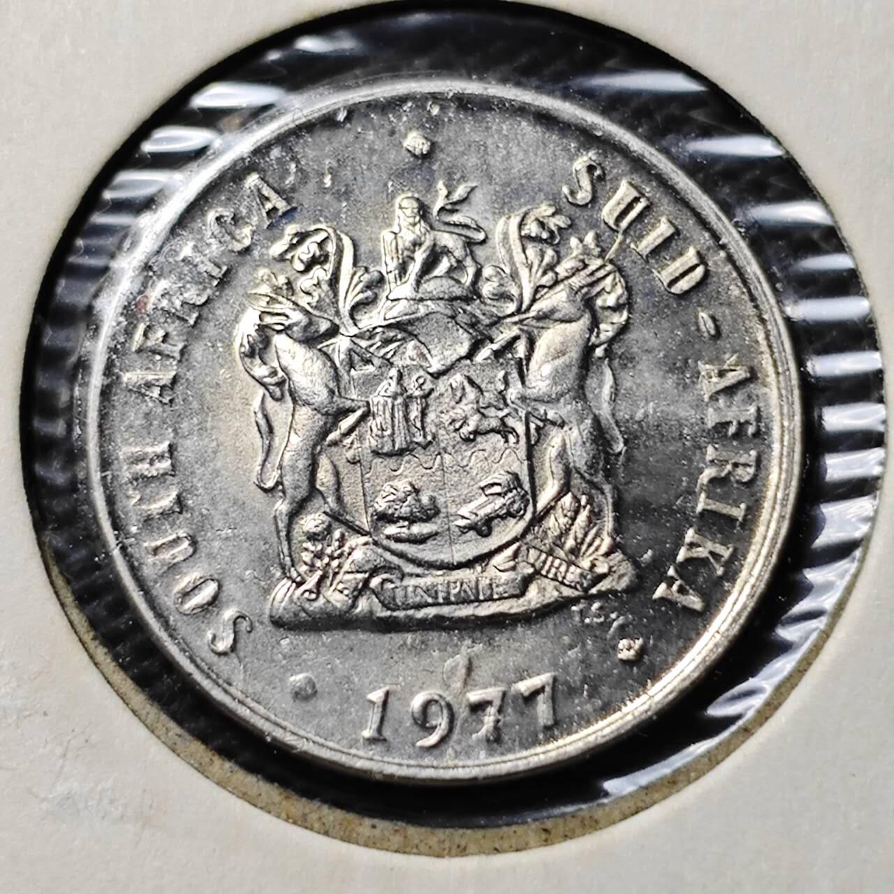 KK钱币收藏小铺  第408期 2月预留时间 周末发货  1977南非10分