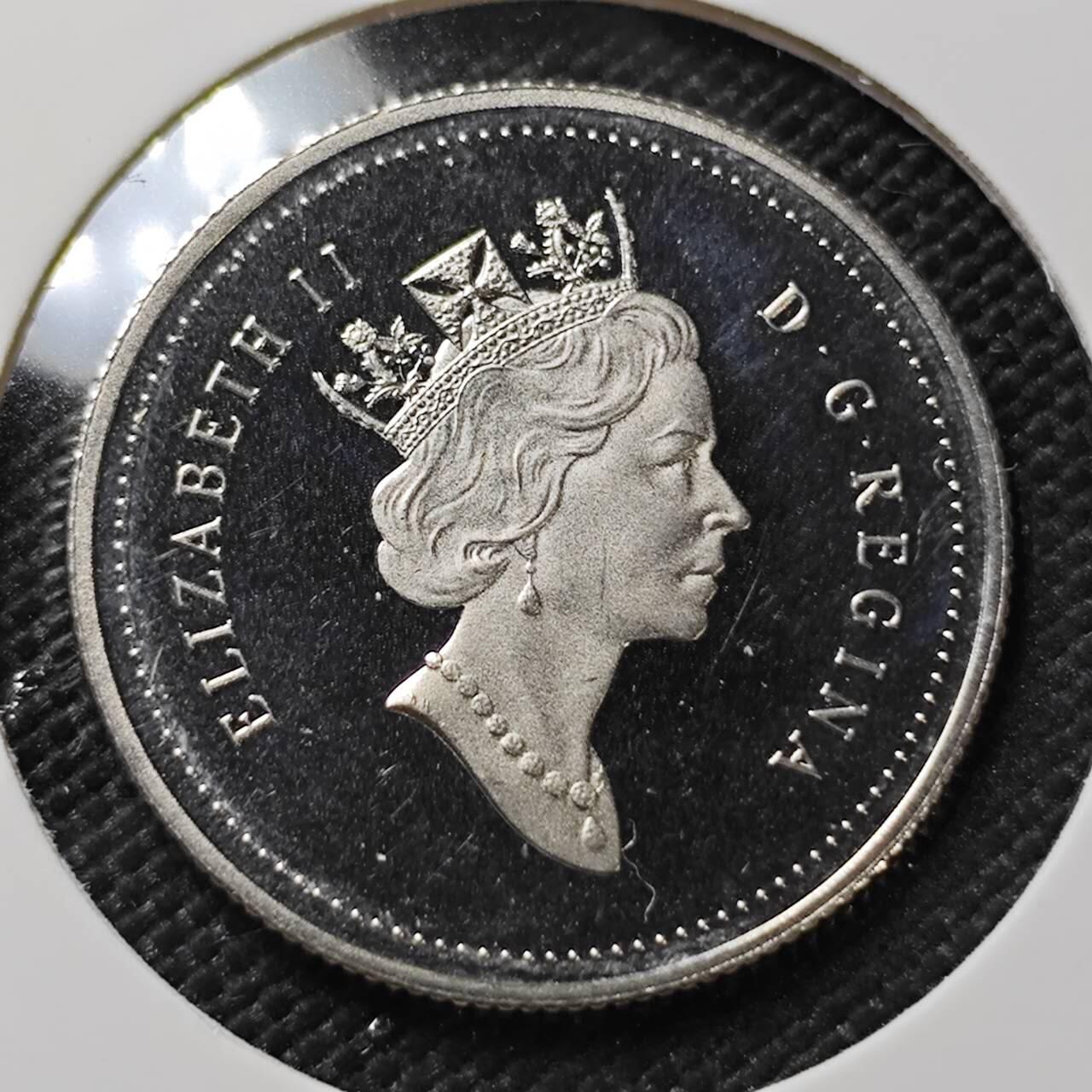 KK钱币收藏小铺  第408期 2月预留时间 周末发货   1991加拿大25分精制