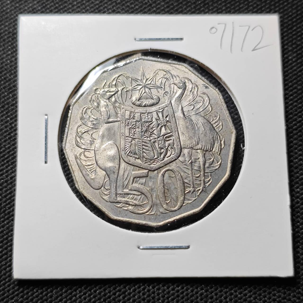 KK钱币收藏小铺  第407期 2月预留时间 周末发货  1976澳大利亚50分 好品