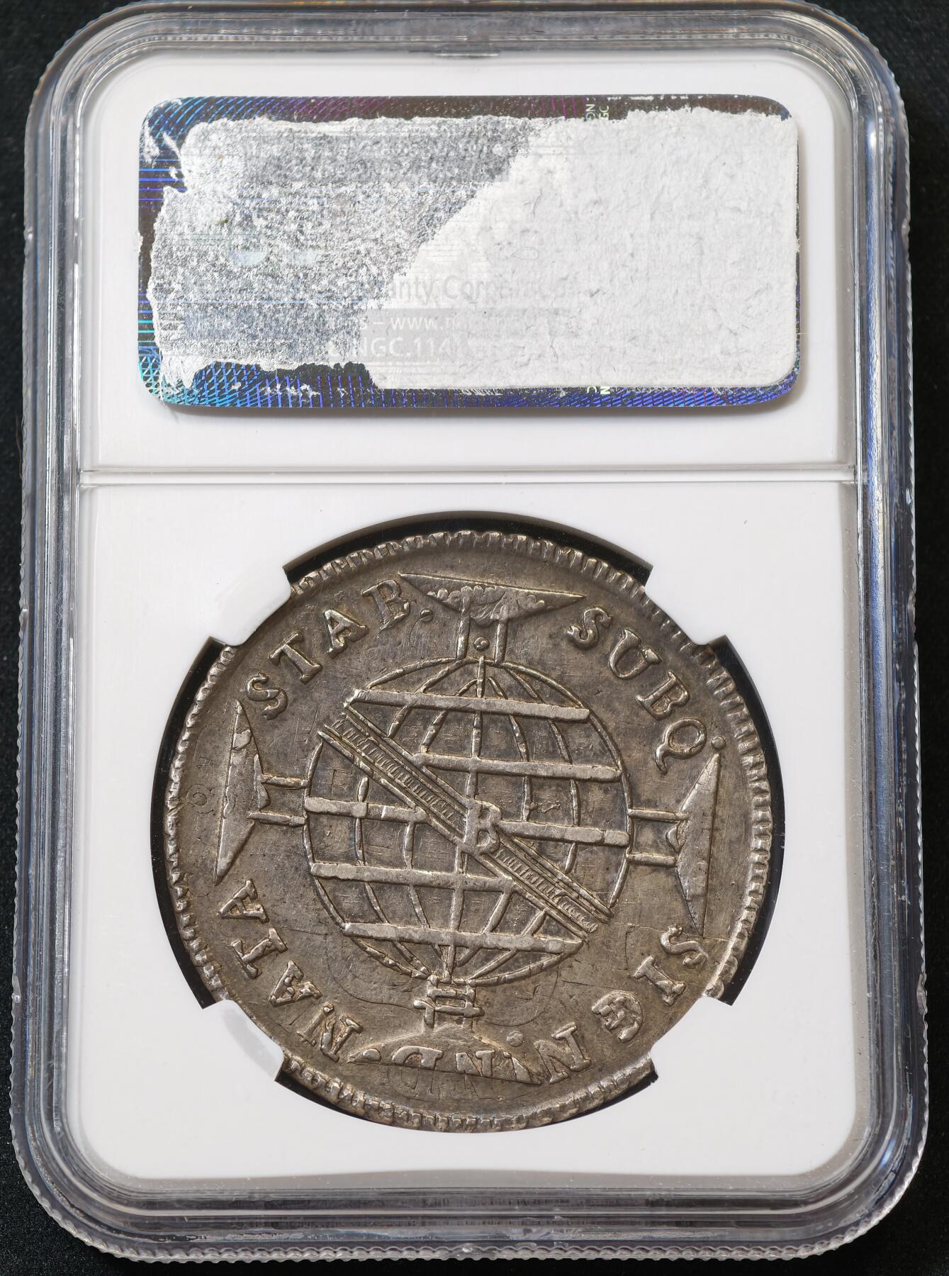 “方寸甄品”甄品场，甄臻铺-世界币章拍卖（第57期，直播拍卖），送拍享返佣金等优惠多多 NGC-AU55 1814B 巴西960R 大银币，老味道包浆