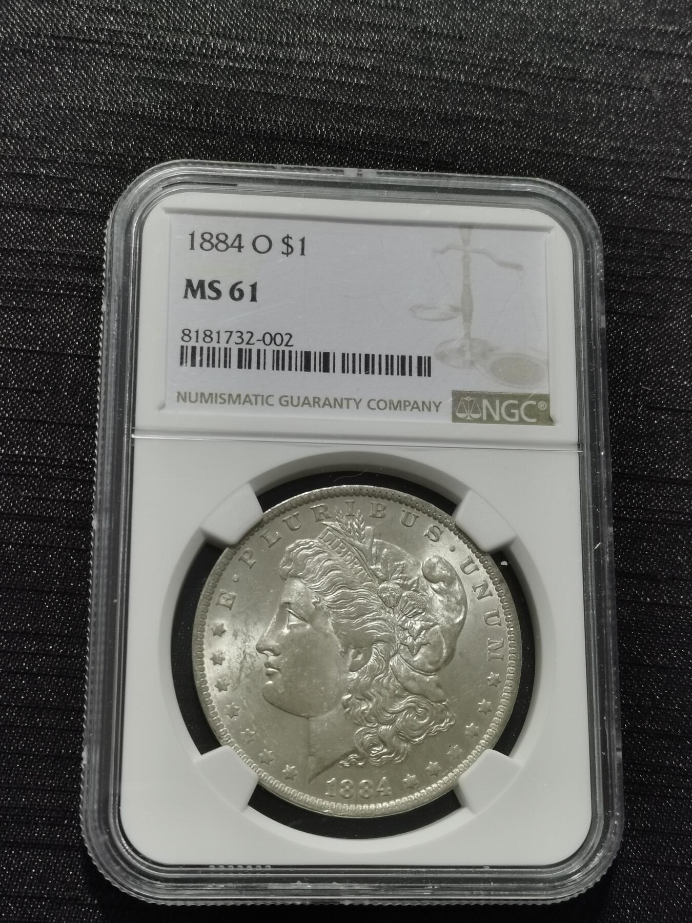 天下钱庄专场欢迎参拍 NGC MS61 1884美国摩根一美元银币