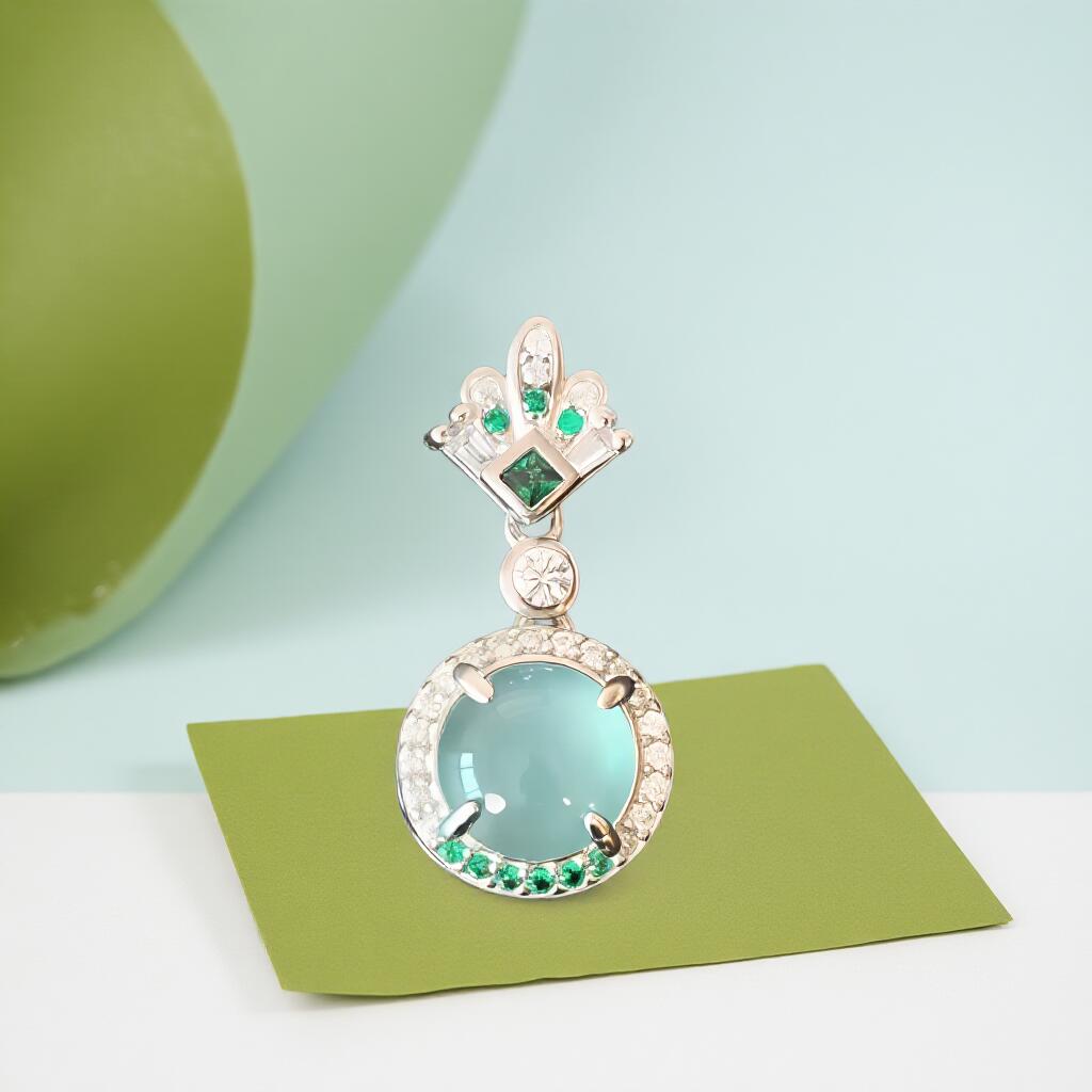 碧月说宝 君子怀瑾·当代和田玉清风专场(六) s925高冰蓝水翡翠吊坠