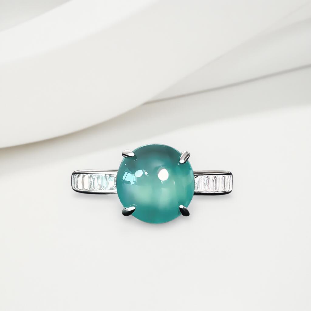 碧月说宝 君子怀瑾·当代和田玉清风专场(六) s925高冰翡翠戒指