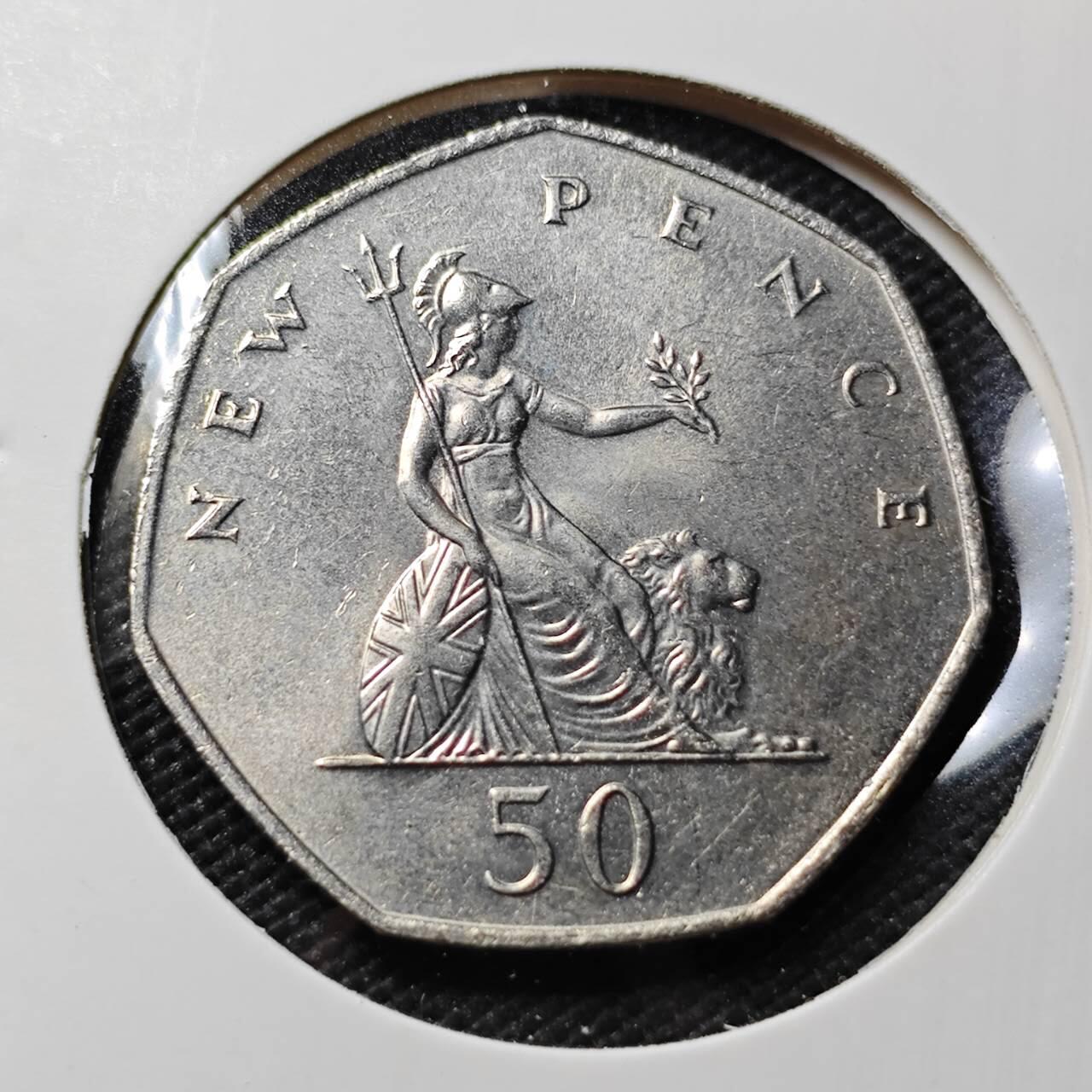 KK钱币收藏小铺  第407期 2月预留时间 周末发货  英国50便士 大50便士