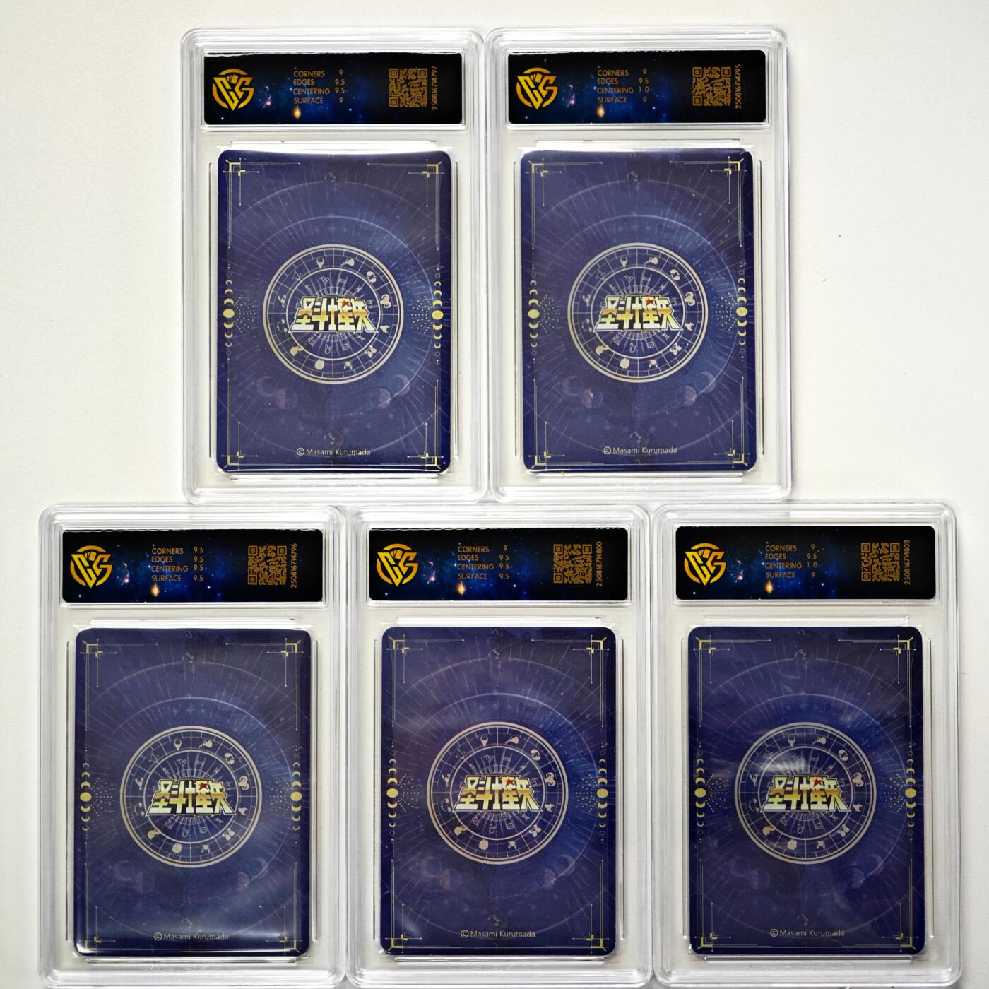 白泽拍卖卡牌手绘专场第34期（花朝去了又春分 草如茵 柳烟新） 2024 LEOPARD 圣斗士贵金属收藏卡 5张 R卡   CCG评级 1张10G 1张9.5分 3张9分 特标