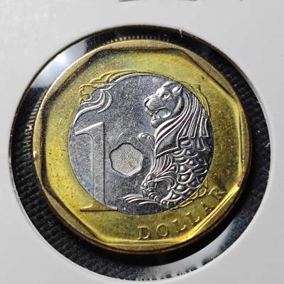 KK钱币收藏小铺  第407期 2月预留时间 周末发货 -  新加坡1元