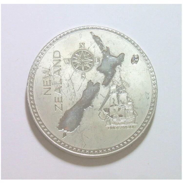 【艺术】英国艺术大章 维多利亚经典哥特体+库克船长登陆新西兰 高浮雕精制大镀银章 40MM