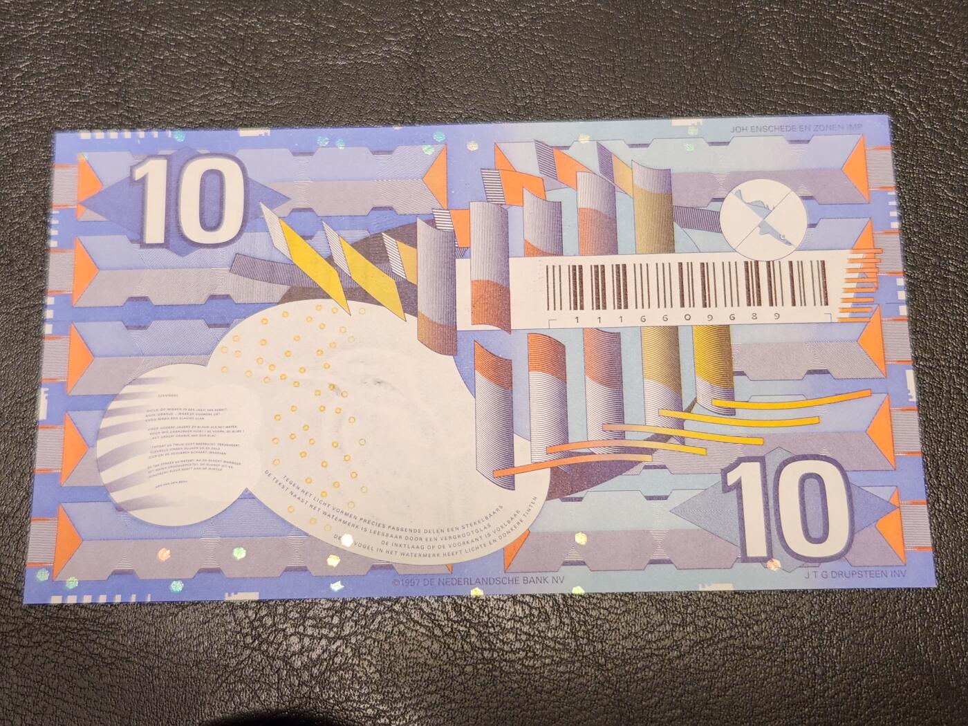 3月27号晚上8点 外国纸币自动截拍第46场 荷兰10盾几乎全新