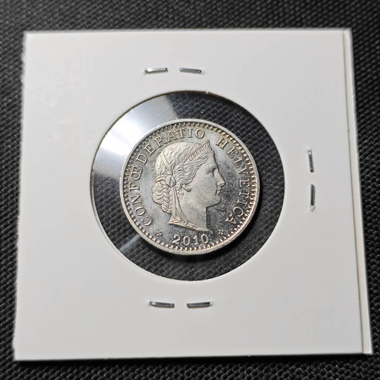 KK钱币收藏小铺  第409期 2月预留时间 周末发货  2010瑞士20分