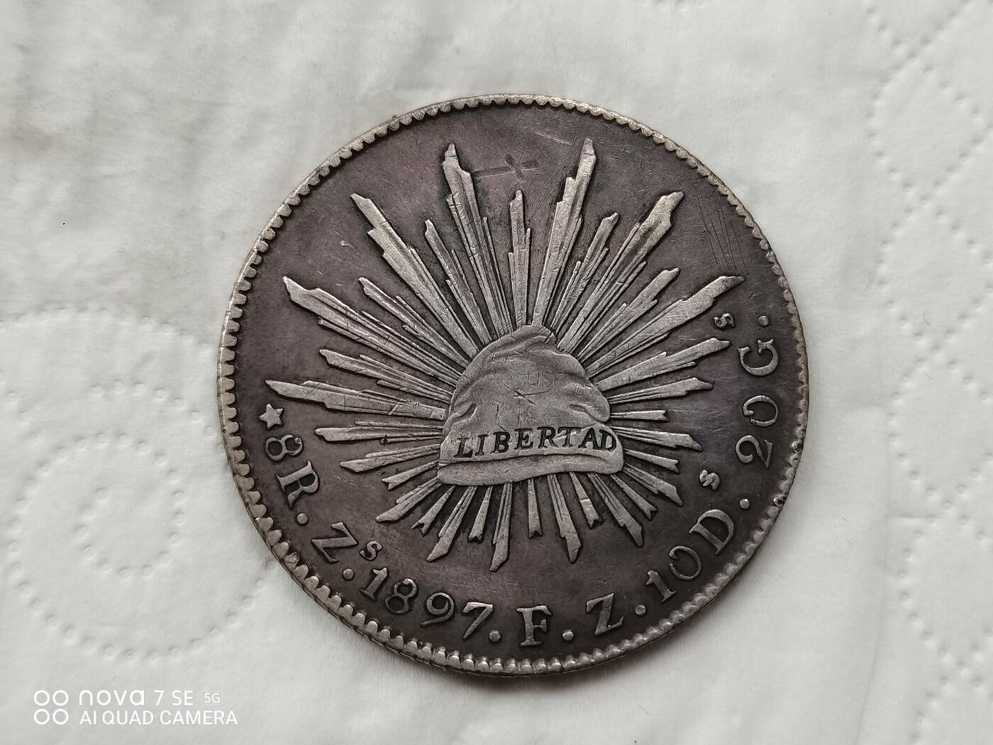 银币 1897年墨西哥鹰洋（27.1克）