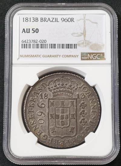 “方寸甄品”甄品场，甄臻铺-世界币章拍卖（第57期，直播拍卖），送拍享返佣金等优惠多多 - NGC-AU501813B 巴西960R 大银币，包浆醇厚