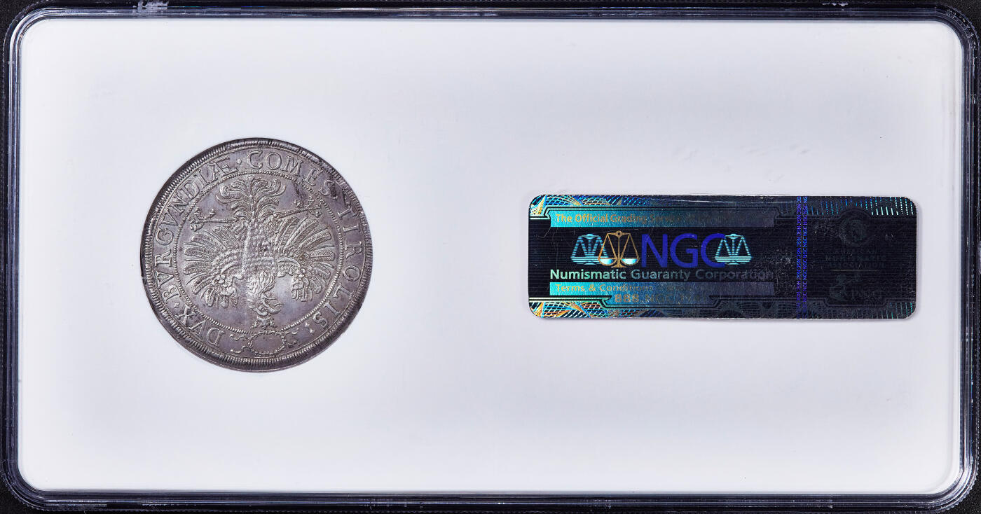 【俄甄集藏】2026年(050)04-01星期三 晚 19:30 全场包邮 神圣罗马帝国-奥地利1626年纪念利奥波德五世与克劳迪亚公主大婚2泰勒大银币，NGC AU55，原味老包浆，底光犹存，细节犀利，疑似低评，名誉品种