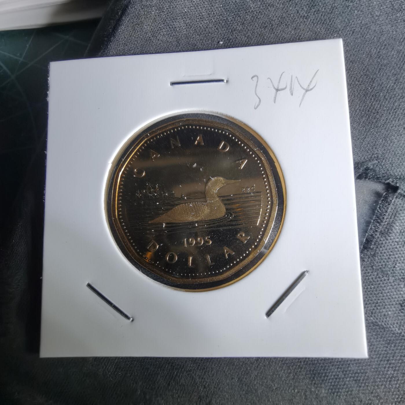 沼泽如烟--第1034场 加拿大1995年一元精制币