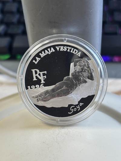 第195期拍卖 - 法国1996年卢浮宫系列玛雅纪念银币，22.2克，900银，