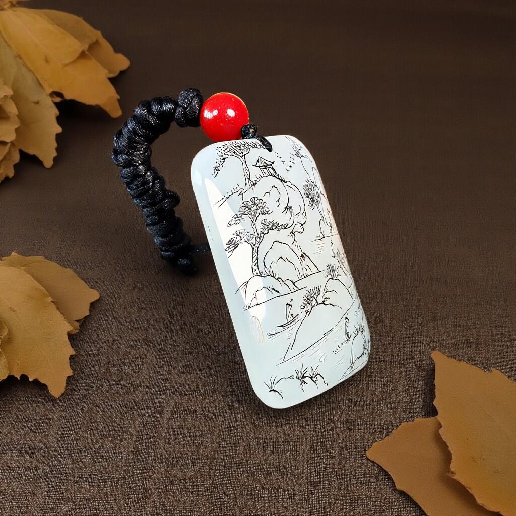 碧月说宝 君子怀瑾·当代和田玉清风专场(五) 和田玉山料山水牌