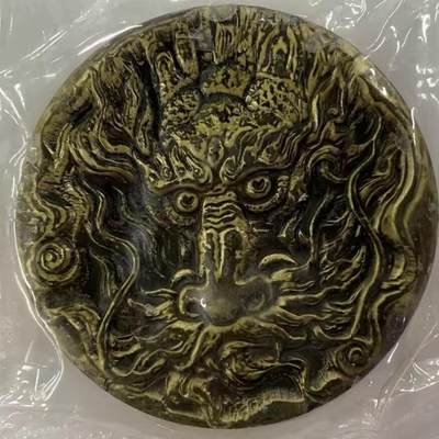 中国铜章专拍 - 南京造币厂双色龙铜章，一面紫铜一面黄铜，带证，龙的鼻子有磨损