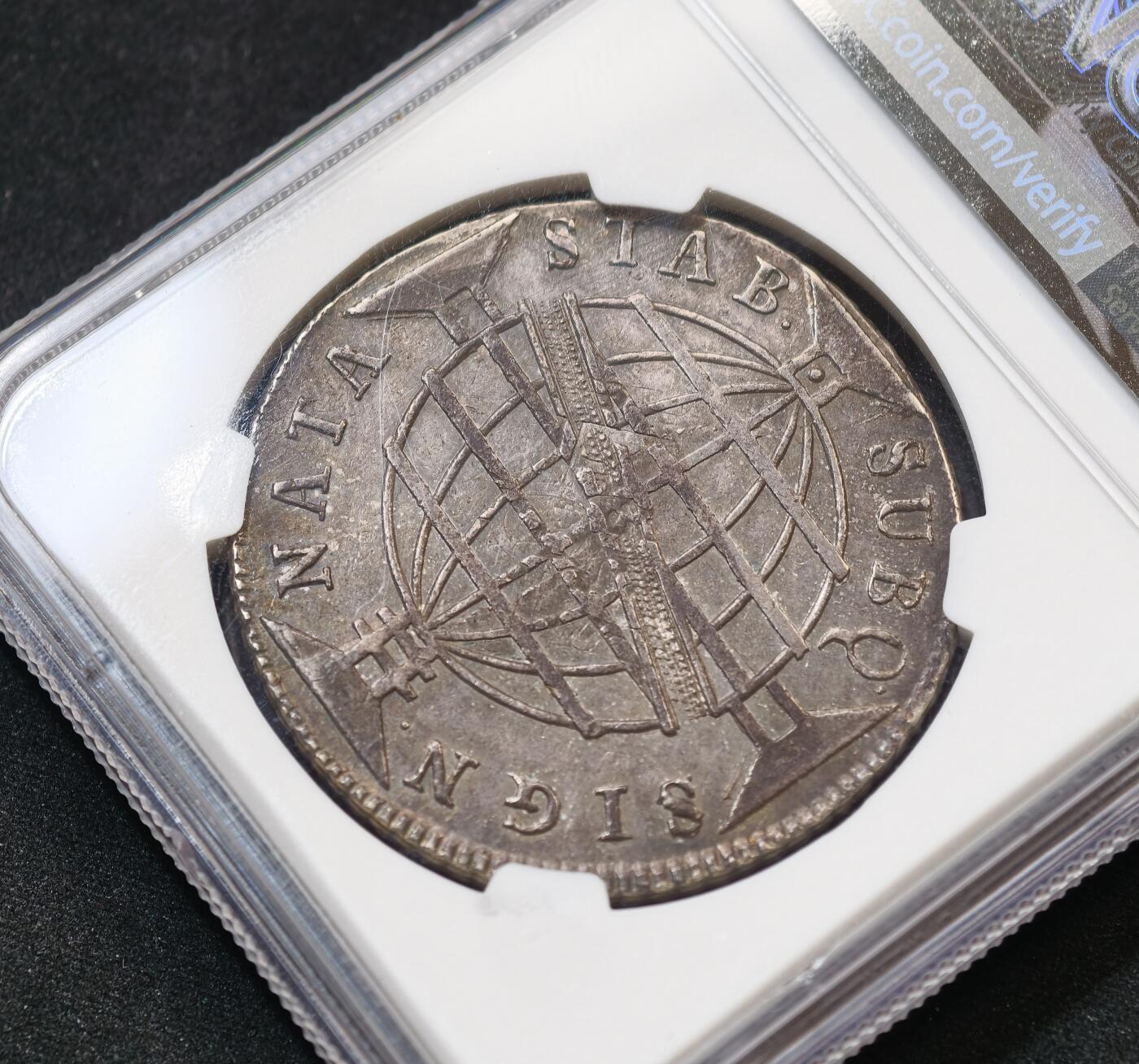 “方寸甄品”甄品场，甄臻铺-世界币章拍卖（第57期，直播拍卖），送拍享返佣金等优惠多多 NGC-AU501813B 巴西960R 大银币，包浆醇厚