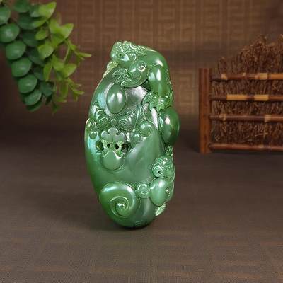 碧月说宝 君子怀瑾·当代和田玉清风专场(六) - 和田碧玉瑞兽